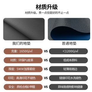 卡通入户门地垫PU皮革进门脚垫玄关家用户外垫子门口防水防滑地毯