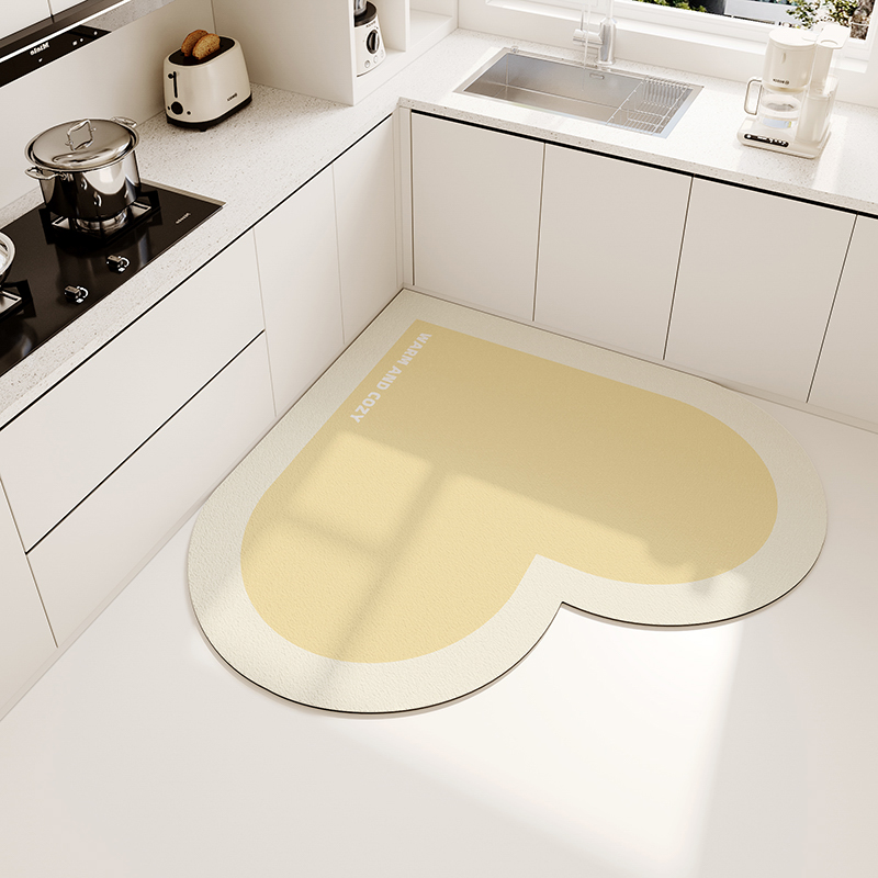 地毯心形防滑防油吸水垫厨房地垫