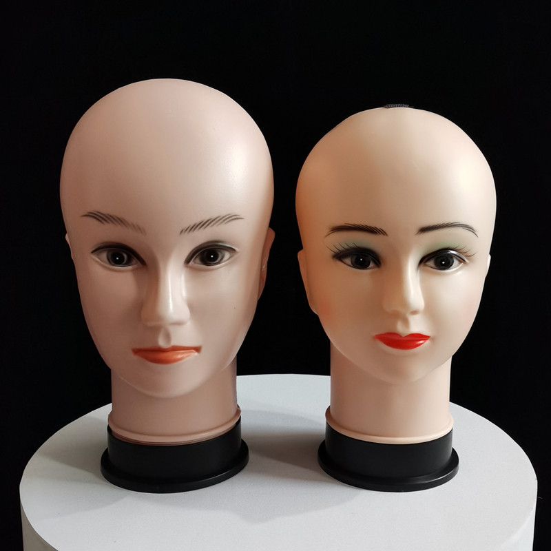 塑料硬款男女头模道具帽子假发头