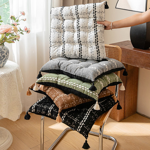 雪尼尔小香风加厚久坐椅垫