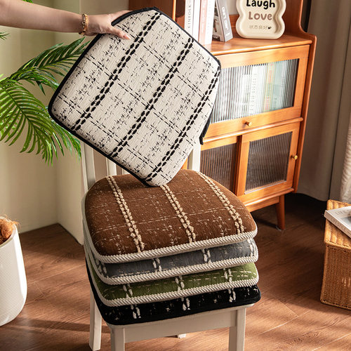 雪尼尔坐垫小香风加厚椅子垫座垫