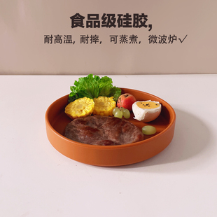 儿童防摔防烫硅胶碗深菜盘宝宝吃饭训练婴辅食碗耐高温餐厅0 5岁