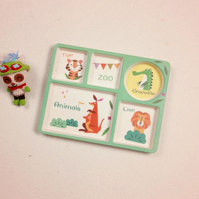 包邮竹纤维餐具儿童餐盘环保植物