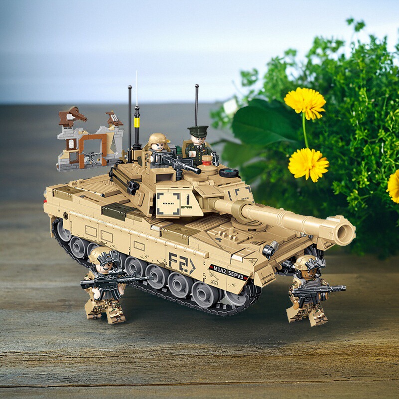 森宝积木M1A2主战坦克模型玩具