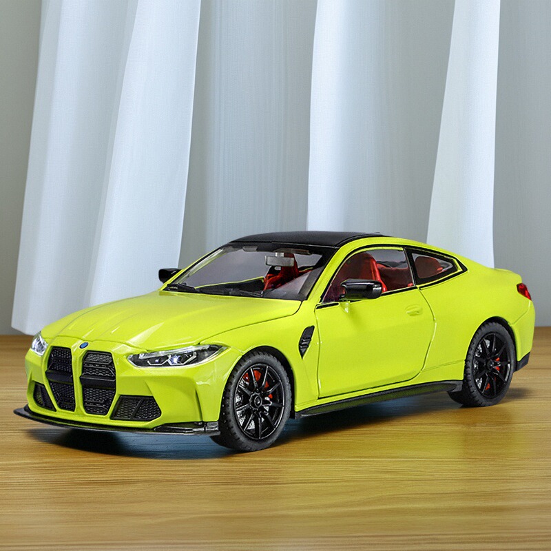 宝马M4合金模型回力声光手办