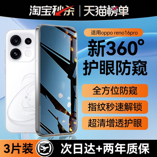 适用opporeno16系列360°防窥膜