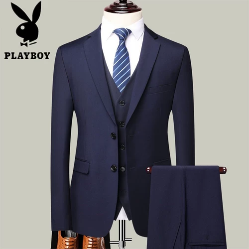 Playboy, свадебное платье, пиджак классического кроя, мужской комплект, 3 предмета