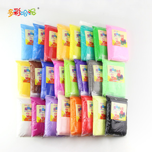 多彩哈泥 超轻纸粘土 橡皮泥 创意泥 3D彩泥袋装 500克 24色自选