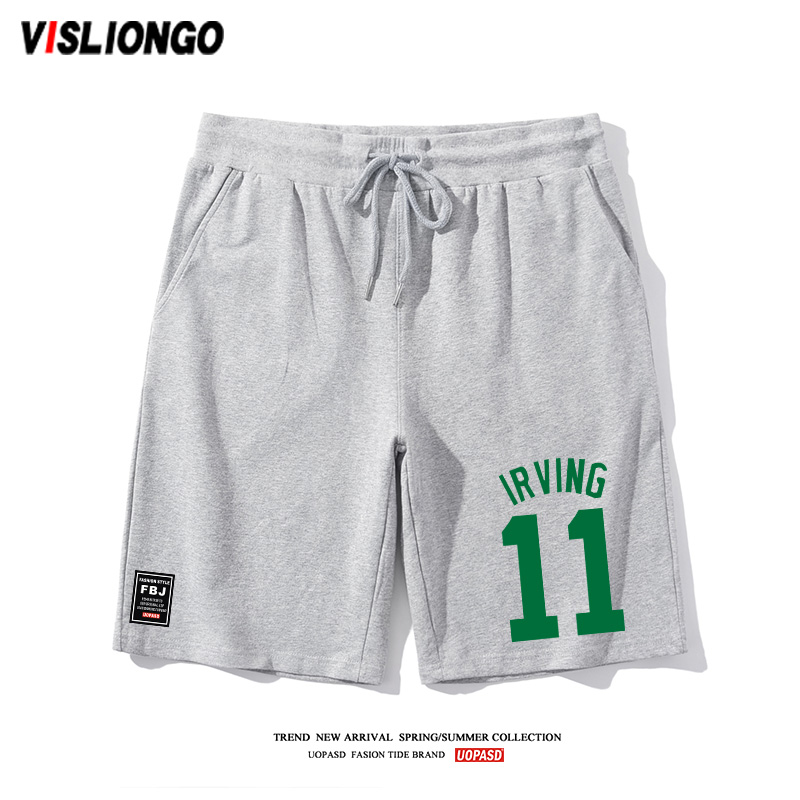 篮球裤男美式欧文训练湖人科比短裤休闲运动宽松纯棉五分裤子外穿