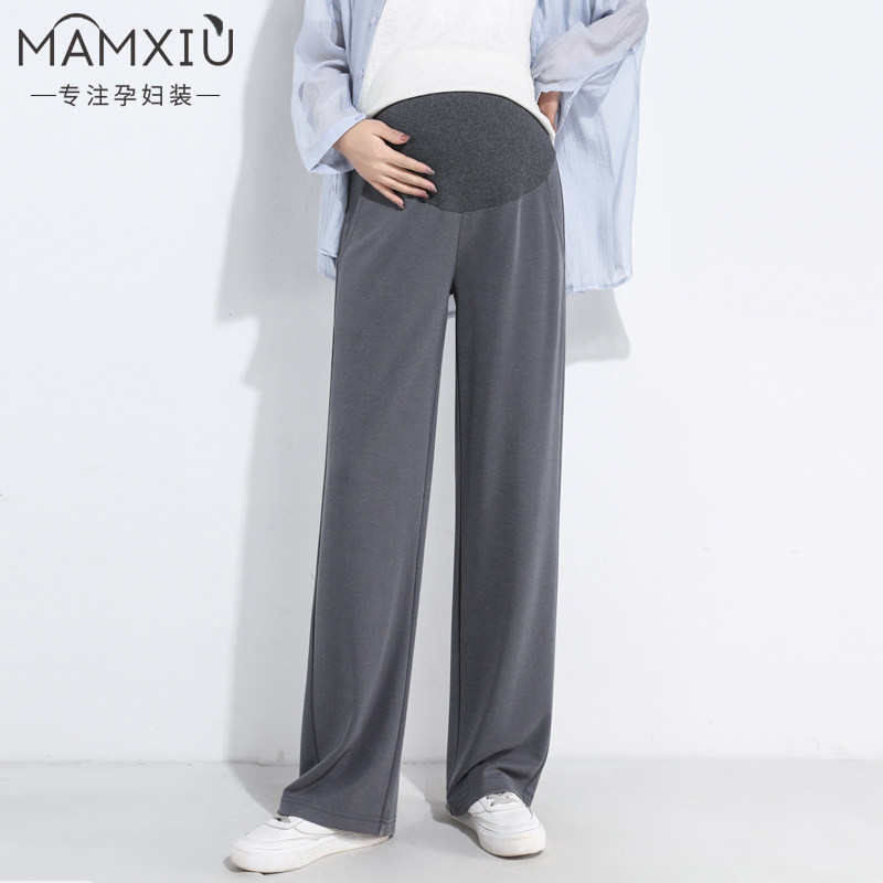 孕妇裤秋冬加绒2023新款春夏阔腿裤宽松显瘦秋季时尚外穿托腹裤子