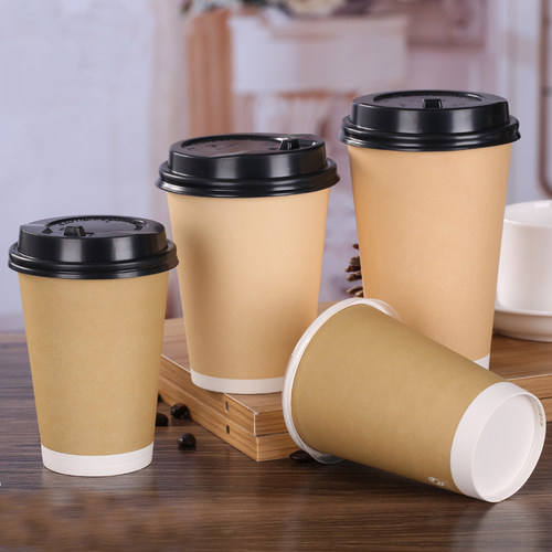 加厚纸杯一次性杯商用带盖鑫鸿顺