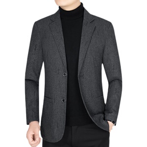 803 新款男士商务休闲毛呢西服秋季外套P110图片