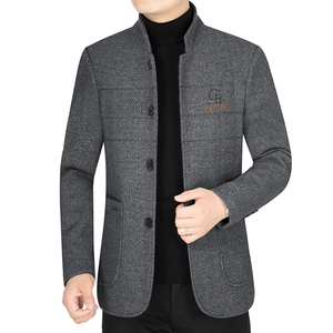 806 2023秋季新款男士大码休闲毛呢西服外套P115图片
