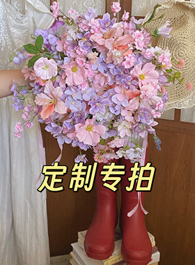 法式花艺花艺师设计定制高质感仿真花活动家居假花