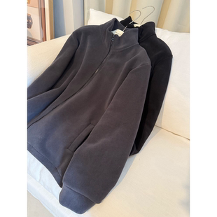 高克重加绒保暖双面奥粒绒显瘦立领厚外套 小火炉 muzi 男士