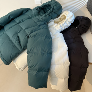 245g大朵90白鹅绒超蓬松保暖可卸连帽羽绒服 高端线 暖心大白鹅