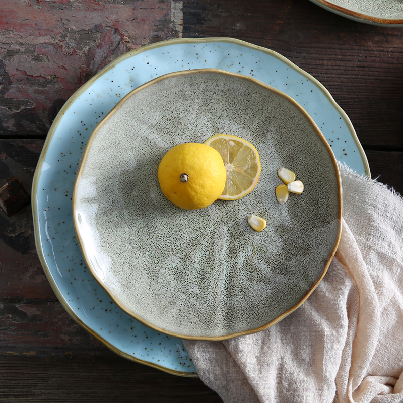 北欧个性创意陶瓷圆形盘子