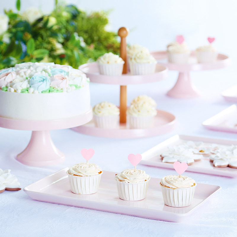 甜品台展示架陶瓷蛋糕托盘点心架子多层果盘婚庆生日聚会摆件套装