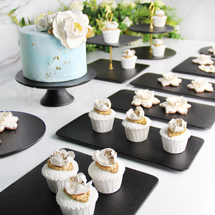 婚礼甜品台装饰摆件冷餐茶歇摆台蛋糕点心盘自助餐托盘架展示架