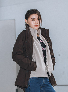 乐飞叶lafuma三合一防风夹克
