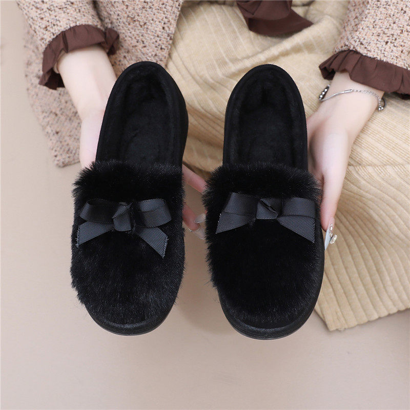 老北京布鞋女棉鞋一脚蹬浅口圆头秋冬季加绒毛毛鞋平底保暖豆豆鞋,女鞋,传统布鞋,淘宝优惠券,粉丝福利购,淘宝优惠卷