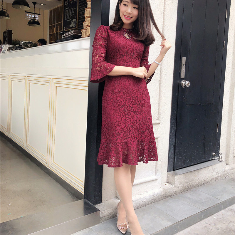 高端刺绣减龄妈妈装喜婆婆连衣裙