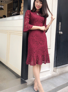 2025年秋季新款高端刺绣减龄妈妈装喜婚宴高端气质连衣裙87151