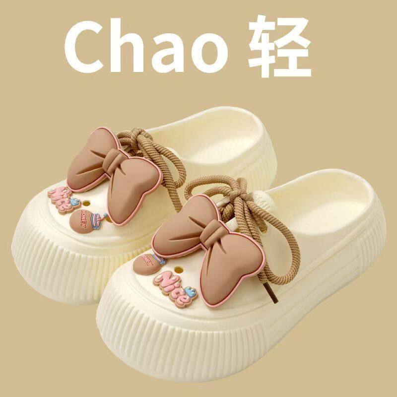 男鞋新款休闲流行穿蝴蝶结女夏