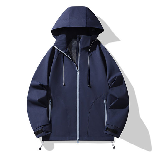 加绒冲锋衣工作服定制logo公司团体服印字长袖外套秋冬工衣三合一