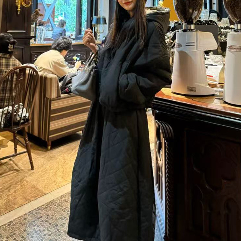 秋冬季新款减龄半身裙棉服两件套