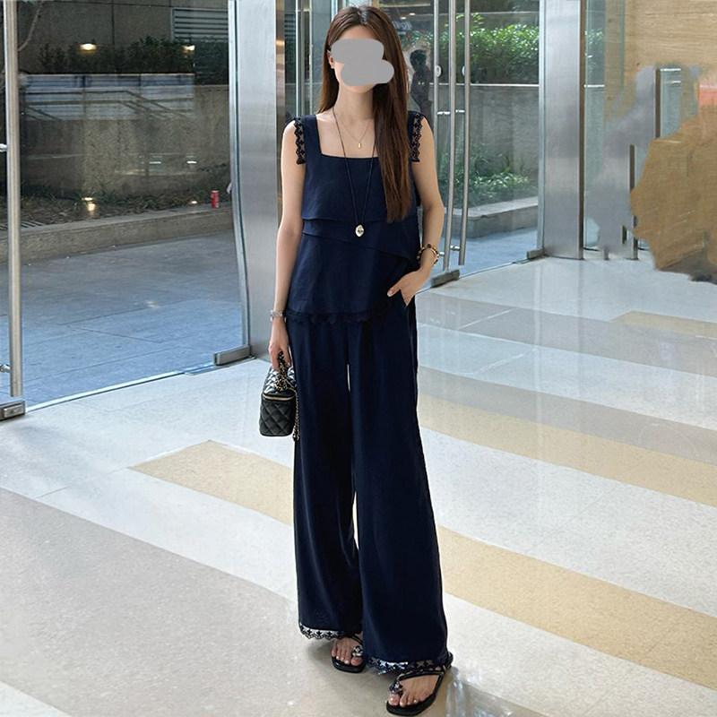 2025超火夏装一整套流行漂亮高级感清冷感气质上衣裤子两件套装女