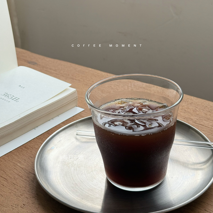 一家小店 简单小日常 ins风 简约冰美式玻璃咖啡杯 饮料杯水杯