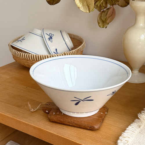 一家小店 山野趣事 小时候的记忆 中式清新手绘吃面碗陶瓷泡面碗