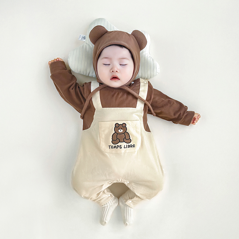 婴儿洋气连体衣春秋外出哈衣潮服