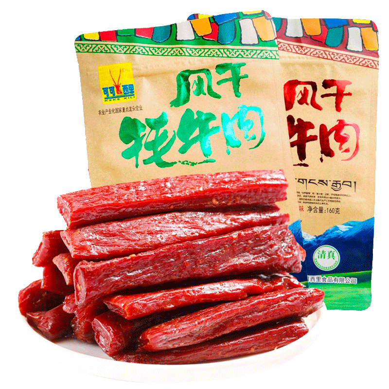可可西里风干手撕牦牛肉干零食