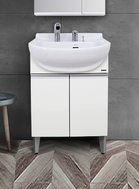 TOTO浴室柜组合LDSW601智洁陶瓷大肚盆抽拉龙头60CM日式梳洗柜