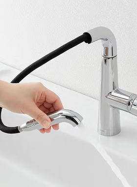 TOTO水龙头家用防溅洗手台盆枪灰色冷热水TLS073J0C抽拉旋转龙头