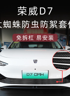 荣威D7前脸护杠中网改装件荣威D7dmh防虫网专用装饰汽车用品配件
