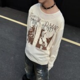 【003】印花亨利领长袖T恤男女潮牌宽松假两件上衣A079-AT12-P37，男装T恤，电商A079
