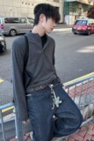【88】休闲025马海毛针织衫男士秋季套头毛衣A079-3803-P44，男装针织衫/毛衣，电商A079