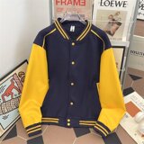 【网57】拼皮毛巾绣棒球服百搭A079-HT225-P61，女装职业装，电商A079