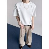 [003]男士短袖T恤圆领半袖宽松体恤男装落肩袖潮流A079-D911-P27，男装T恤，电商A079