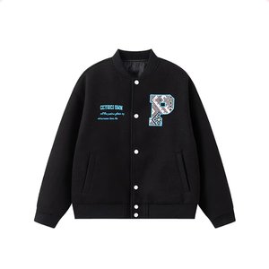 【网150】刺绣棒球服男女高级感情侣夹克白色外套A079-544-P59图片