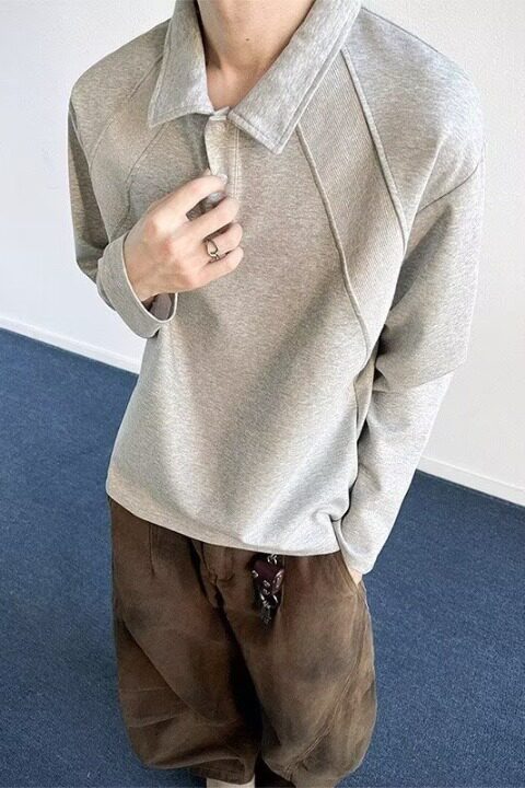 【179】25长袖polo衫男士2025新款秋冬T恤A079-2503-P34,男装T恤,电商A079