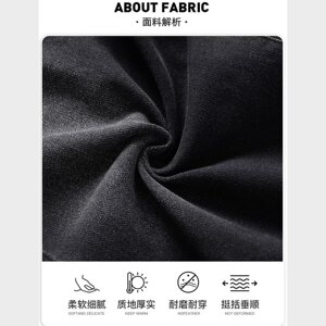 [008]牛仔裤男款水洗做旧抽绳宽松直筒裤 A079-NZ60-P45图片