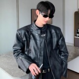 【网7】男宽松潮男短款垫肩夹克外套A079-8552-P75，男装夹克，电商A079