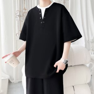 [003]假两件半袖夏撞色拼接体恤潮牌圆领短袖T恤男A079-S231-P28图片