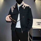 【网105韩版】短款翻领夹克男士潮流夹克A079-8126-P50，男装夹克，电商A079