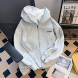 【网9】潮牌高街连帽开衫卫衣男款春秋季宽松休闲A079-602-P51，男装卫衣，电商A079