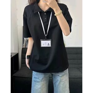 [012]短袖polo衫男女夏翻领t恤正肩五分袖A079-D202-P28图片